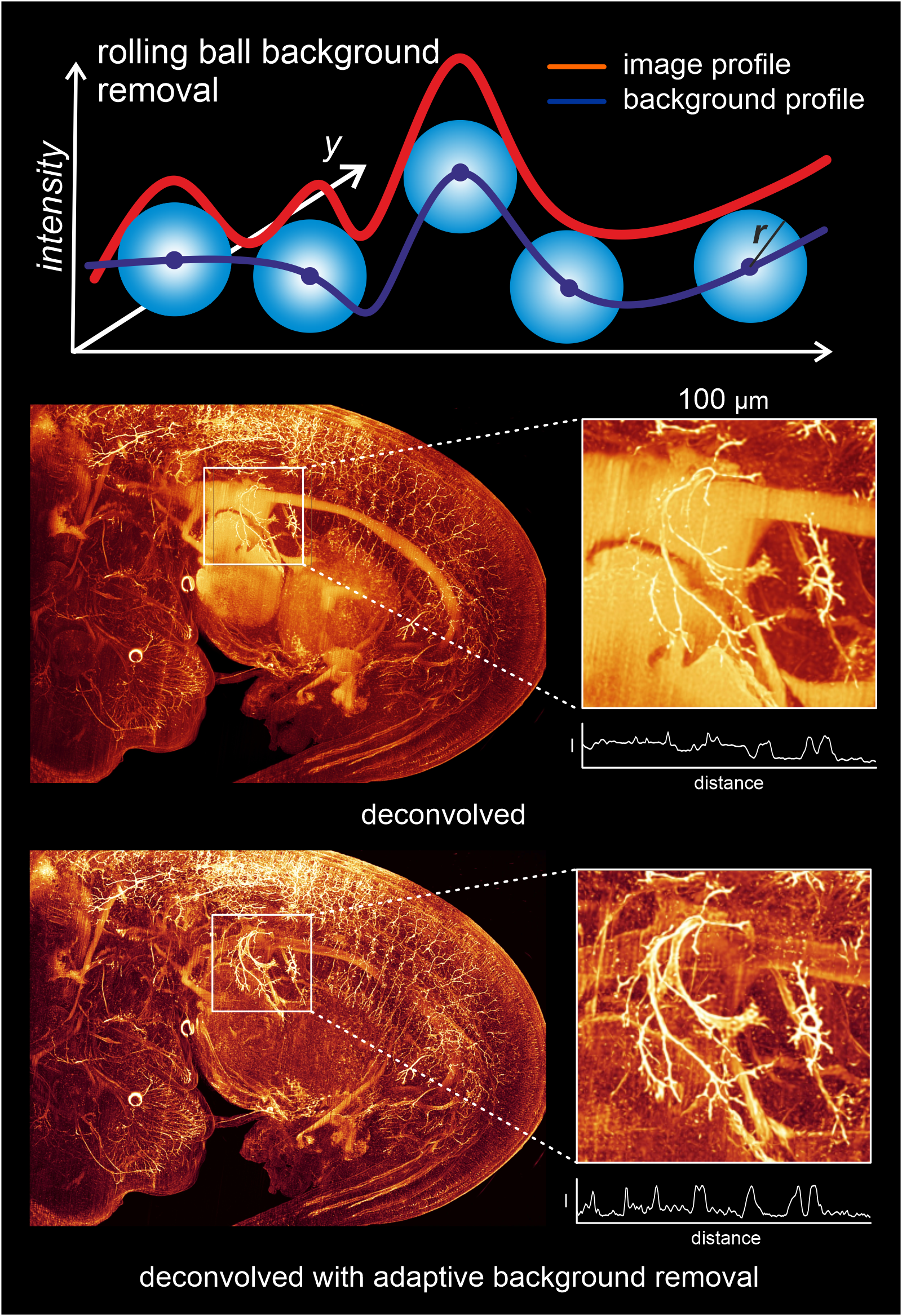 Rolling ball filtering